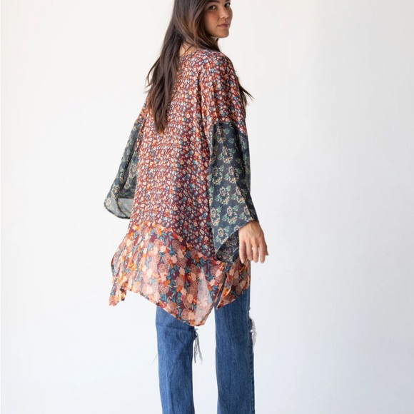 Brand new with tags Sierra Mixed Print Kimono from Natural Life. - Picture 4 of 5
